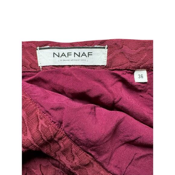 NAF NAF Vintage Red Mini Skirt Women’s EUR Size 36 Animal Print - Picture 2 of 5